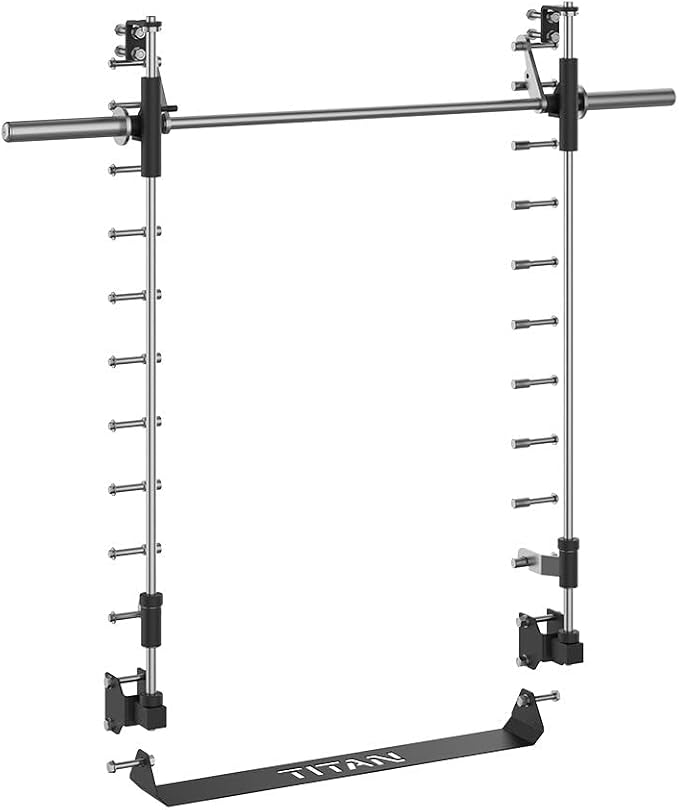 Titan Fitness X-3 Series 80" Smith Machine Power Rack Attachment, 500 LB Capacity, Comes with Smith Olympic Bar, Guide Rods, Safety Catches, Spotter Hooks