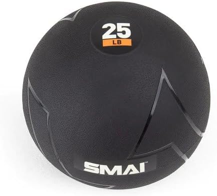 SMAI Slam Ball - Heavy-Duty Rubber, Sand-Filled - Durable, Pliable, and Tacky - Medicine Ball for Drops, Throws, Slams, and Full Body Workouts