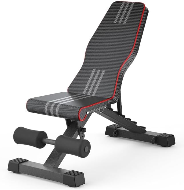 Weight Bench, Foldable Weight Benches for Home Gym with 660 LBS, Adjustable Weight Bench with 72 Training Angles, Incline Bench Press for Full Body