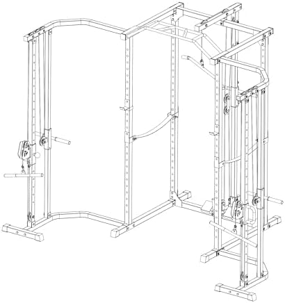 Fitvids Multiple Specifications Power Cage Squat Rack, Includes J-Hooks and Safety Straps, Other Optional Accessories