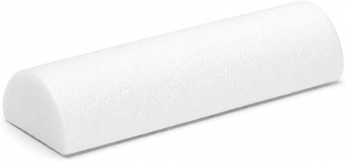 Medium/Firm White PE Foam Roller (12" Half Round)