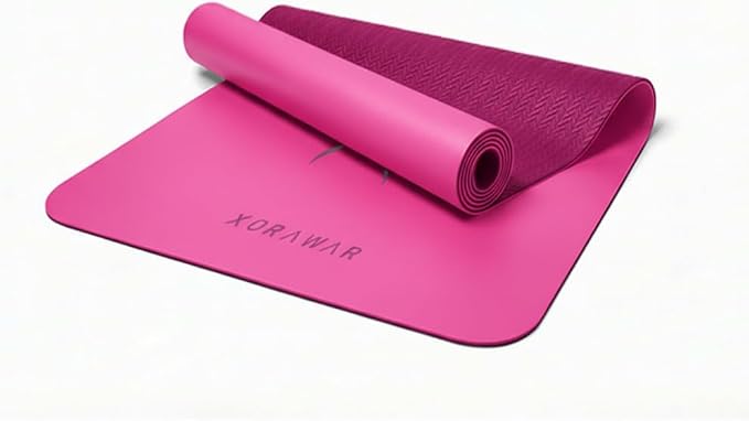 Natural Rubber Workout Mat with Bag | Thick Rubber mat 4.5 mm | Non Slip Yoga Mat Non Slip| Gym Mats for Home Gym Floor Mat, Home Exercise Mats for Home Workout Accessories, Fitness Mat, Workout Mats for Home Gym, Yoga Matt, Stretching Mat, Thick Exerc...
