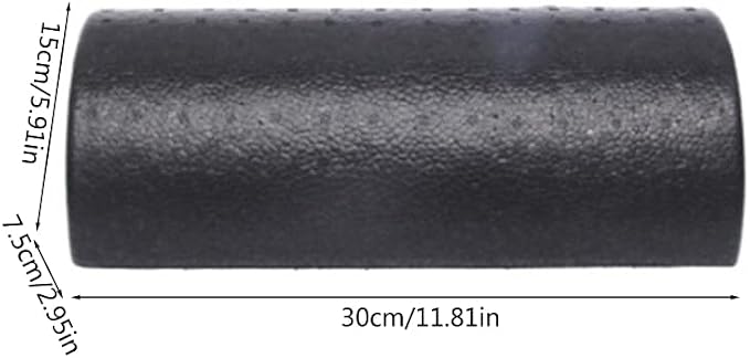 High Density Half-Round Foam Roller, 12-Inch Firm EPP Exercise Roller for Physical Therapy, Balance Training, Pilates & Yoga, Flat-Bottom Body Massager for Muscle Recovery & Myofascial Release
