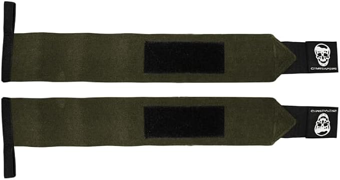 Wrist Wraps Weightlifting - Stiff Heavy Duty 18 inch Wraps With Thick Thumb Loop For Powerlifting, Bodybuilding, Cross Training, & Heavy Presses