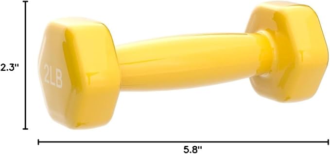 Amazon Basics Vinyl Coated Dumbbell Hand Weights