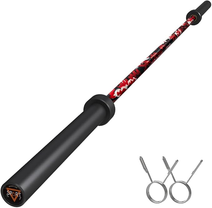 7FT Olympic Barbell Bar with Weight Plate Set Combo, Solid Olympic Bar with Bearings, 700Lbs Capacity Weight Bar for Home Gym Strength Training, Weightlifting, Powerlifting, Fit for 2" Olympic Plates