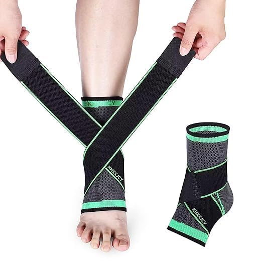 Ankle Brace for Men Women Adjustable Ankle Support Compression Sleeve - S | Foot Brace Ankle Wrap for Plantar Fasciitis, Achilles Tendonitis, Sprained Ankle Pain Relief