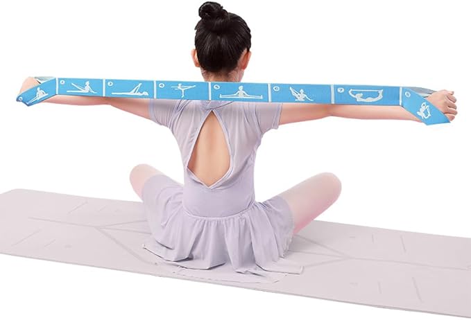 2-Pack Adjustable Kids Dance Stretch Bands - 8-Loop Elastic Bands for Ballet, Latin, Yoga, Gymnastics & Stretching - Flexible, Multi-Section Design for Dance Training & Flexibility