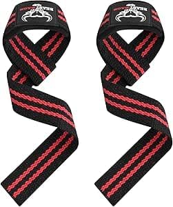 BEAST RAGE Lifting Wrist Straps for Weightlifting, Straps Gym Grip Power Workouts Lifting Straps Padded Neoprene & Premium Cotton Men Women, Deadlift Bodybuilding Exercise Lifting Straps
