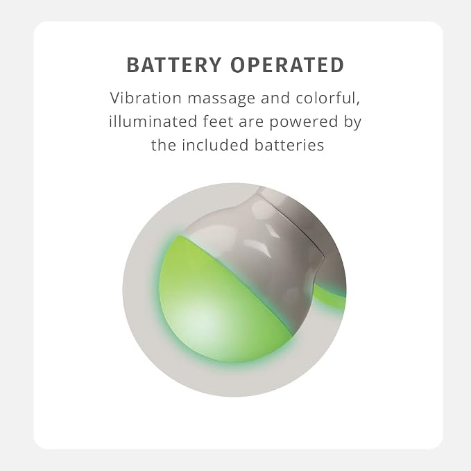Homedics Ribbit Mini Handheld Massager,Vibrating Electric Massager with Comfort Grip and LED Light,Batteries Included,Comes in Variable Colors,Green,Blue or Pink (Color May Vary),(Pack of 9)