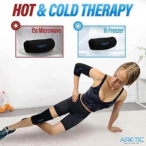 2 Pack - Premium Cold Therapy Compression Ice Sleeve, Knee Ice Pack Wrap for Injuries, Elbow, Quad & Hamstring Relief, Flexible & Reusable Cold Wrap Recovery for Meniscus, ACL, MCL, Ice & Heat Therapy