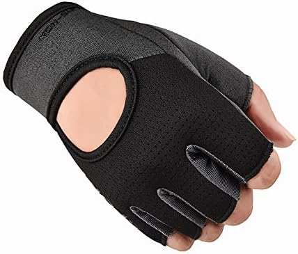 Workout-Gloves for Men Women Fingerless-Weightlifting Non-Slip Sport-Gloves | Women lightweight breathable Fabric, Non-Slip palms adjustable wrist straps for gym fitness training and cycling