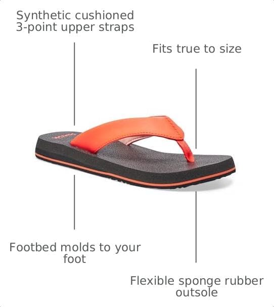 Sanuk Yoga Mat II | Flip Flops for Women | Yoga Sandals For Women | Women's Beach Sandals | Memory Foam Footbed