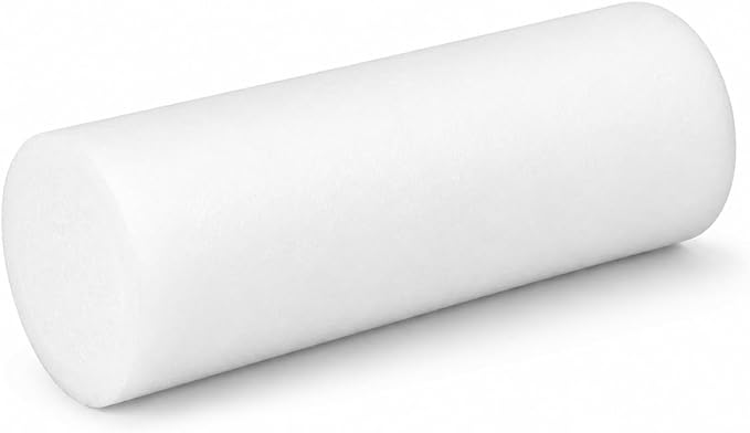 Medium/Firm White PE Foam Roller (18" Full Round)