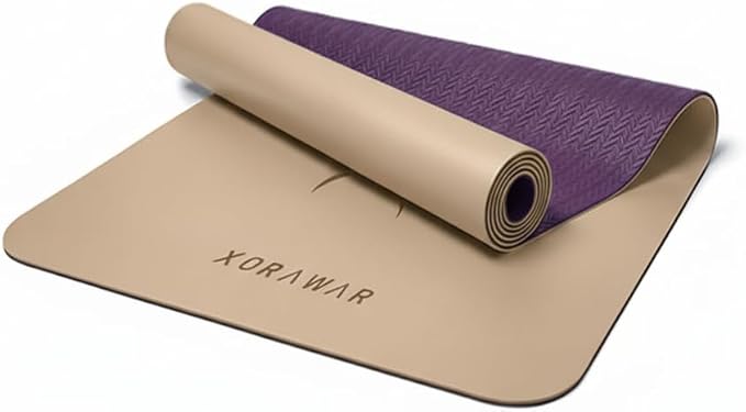 Natural Rubber Workout Mat with Bag | Thick Rubber mat 4.5 mm | Non Slip Yoga Mat Non Slip| Gym Mats for Home Gym Floor Mat, Home Exercise Mats for Home Workout Accessories, Fitness Mat, Workout Mats for Home Gym, Yoga Matt, Stretching Mat, Thick Exerc...