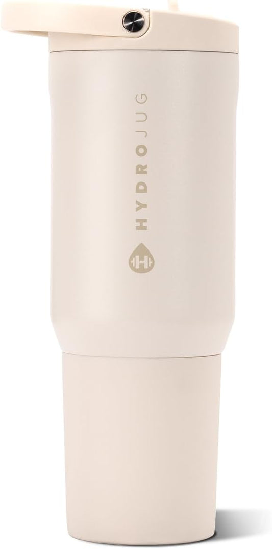 HydroJug Sport 20 oz Insulated Stainless Steel Water Bottle, Cream