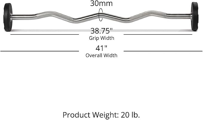 Titan Fitness Rubber Curl Fixed Barbells, Pre-Loaded Weight Bar for Strength Training & Weightlifting