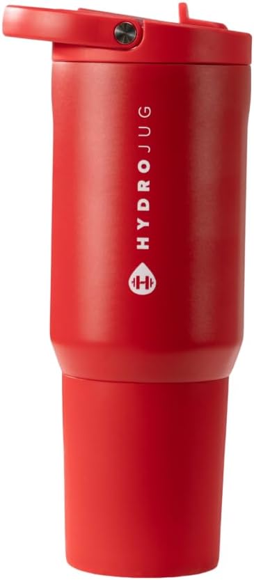 HydroJug Sport 20 oz Insulated Stainless Steel Water Bottle, Alumni Red