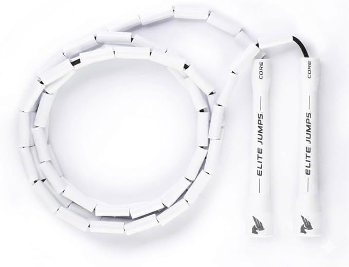 Elite Jumps 1-inch Beaded Jump Rope, Adjustable Shatterproof | Durable adjustable beaded rope. Improves rhythm, speed and agility. For fitness and cardio.