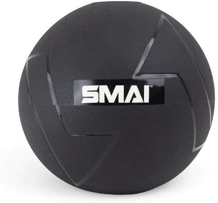 SMAI Slam Ball - Heavy-Duty Rubber, Sand-Filled - Durable, Pliable, and Tacky - Medicine Ball for Drops, Throws, Slams, and Full Body Workouts