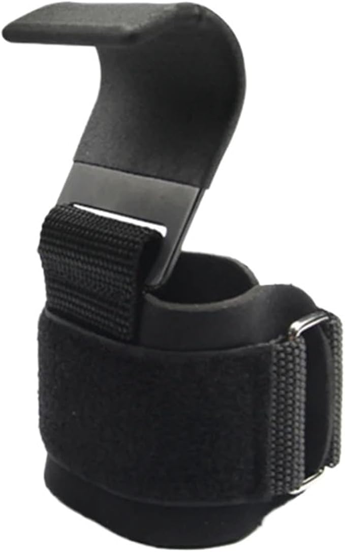 Weight Lifting Hook Grips with Wrist Wraps Hand-Bar Strap Gym Fitness Pull-Ups Power Gloves