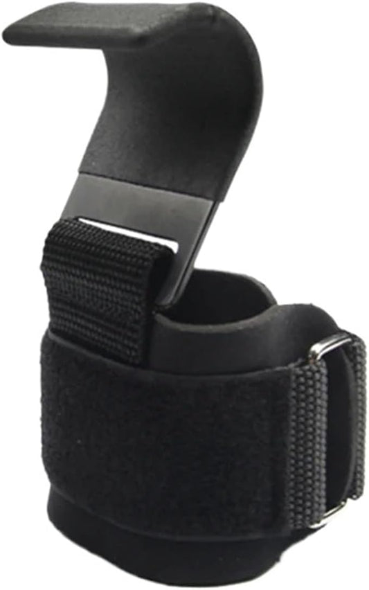 Weight Lifting Hook Grips with Wrist Wraps Hand-Bar Strap Gym Fitness Pull-Ups Power Gloves
