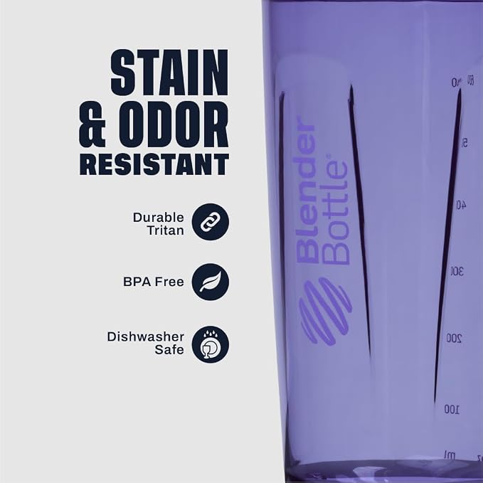 BlenderBottle Sport Flip Tritan Shaker Bottle 28 oz Purple
