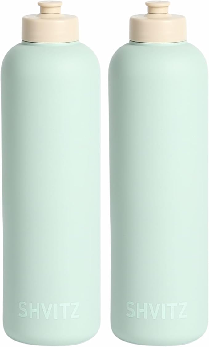 Sports Water Bottle - Soft-Touch Squeezable Body with One-Hand Spout- Lightweight, No Spill Water Bottle, for Gym, Cardio & Outdoor Sports - BPA Free - Water Bottle for Active Lifestyle - 24oz