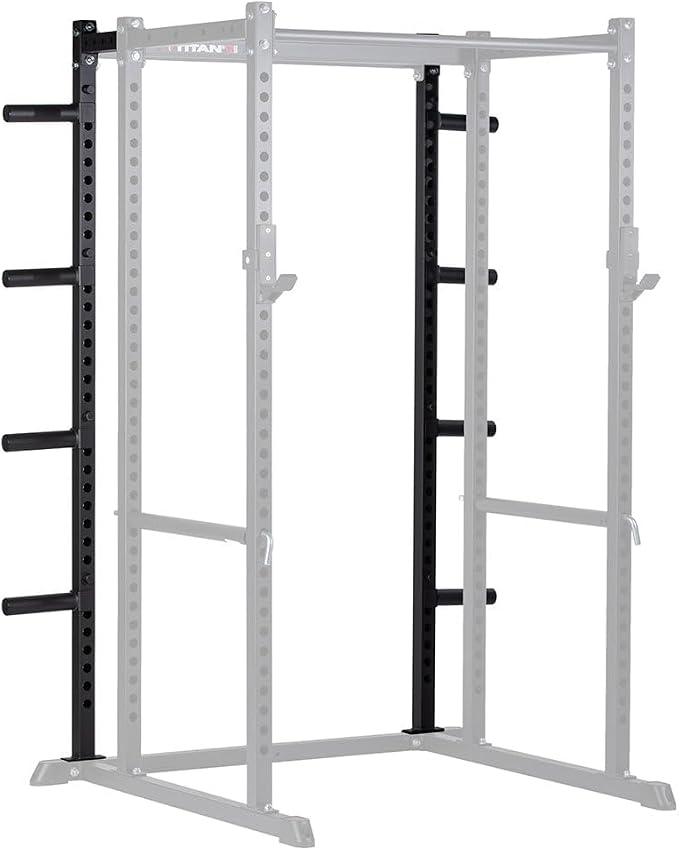 Titan Fitness T-2 Series Power Rack Extension Kit, 12-Gauge Steel Uprights, Bolt-Together Rack Expansion for Home Gym with Weight Plate Holders