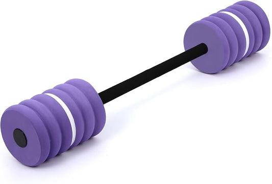 Soulchen Long Aquatic Exercise Dumbbells Pool Exercise Foam Water Weights Dumbbell Aquatic Pool Barbells with High Density EVA Foam for Swim Water Aerobics Workouts Loss