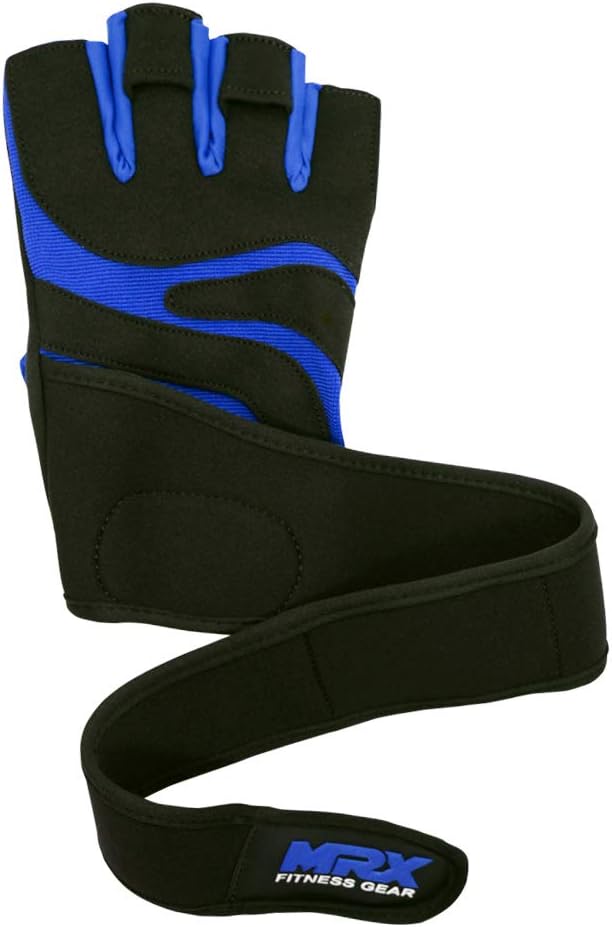 MRX Weightlifting Gloves for Men Workout Gloves Mens Wrist Support Lifting Gloves Male Gym Gloves | Workout Gym Accessories for Men Weight Lifting Fingerless Gym Exercise for Powerlifting