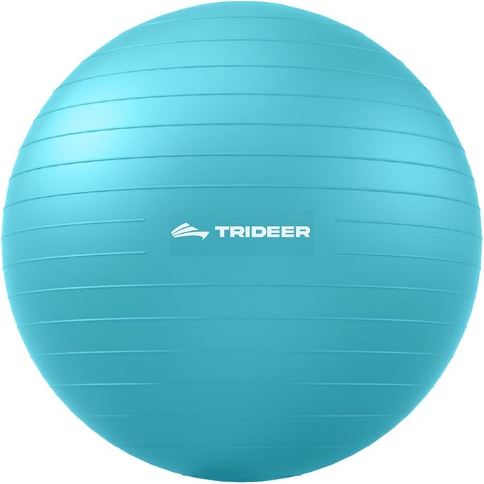 Trideer Yoga Ball for Exercise, Pilates, Core & Balance Training, Stability Ball for Pregnancy & Birthing Prep, Physical Therapy, Daily Stretching, Office Chair for Active Sitting, Quick Pump Included