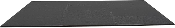 VEVOR 0.56Inch 48sq.ft 12 Tiles Gym Flooring for Home Gym, Rubber Top with High Density EVA Foam, 24 x 24In Gym Floor Exercise Equipment Mats, Interlocking Gym Mats, Puzzle Workout Mats, Black | Rubber Top with High Density EVA Foam, Lightweight Gym Fl...