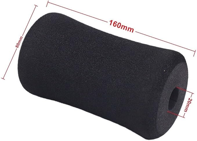 Foam Foot Pad Roller for Ab Machine - High Density Replacement Cushion for Leg Curl Attachment, Sit Up Board & Decline, Black 20x70x130mm(20 * 80 * 160mm)