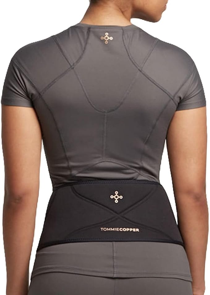 Tommie Copper Women’s Comfort Back Brace, Adjustable, Sweat Wicking, Breathable Back & Muscle Compression Support for Everyday