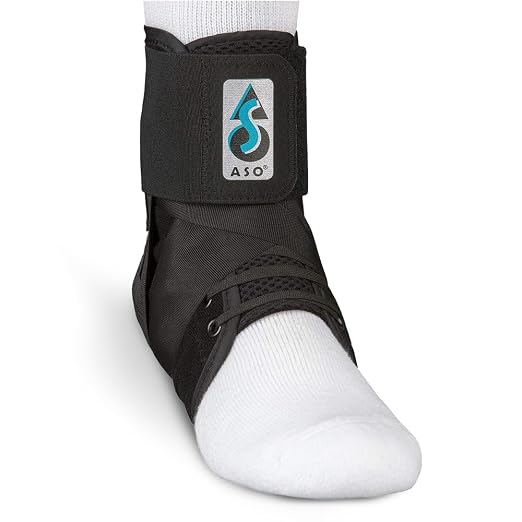 Med Spec ASO Speed Lacer Ankle Stabilizer Brace Sprain Support Black MD