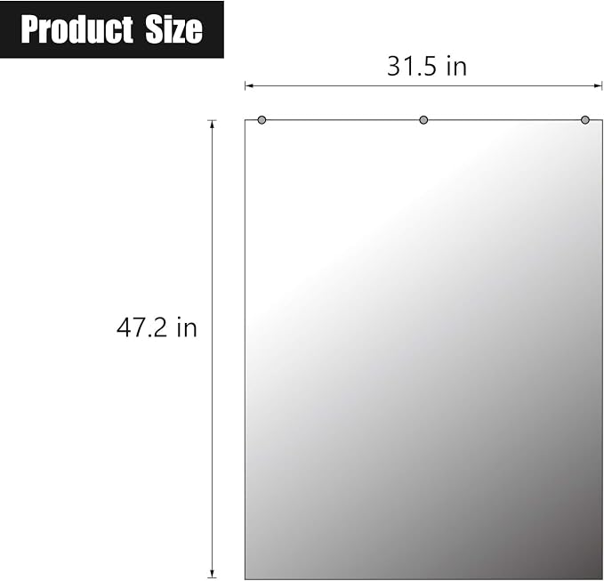 Hans Wall-Mounted Activity Mirror for Gymnastics,Fitness(48"X32") (2)