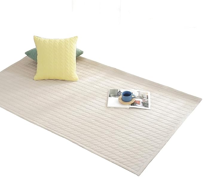 Thick Cotton Yoga Mat 100% Organic Natural Yoga Rug Fitness Rug with Bag for Exercise, Workout Washable 78.8 inches X 27.5 Inches (cotton)