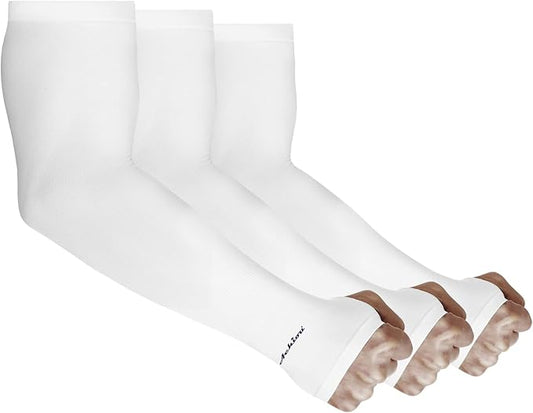 Achiou Arm Sleeves for Men Women, Sun Sleeves UV Protection Cooling Sports | Compression,Tattoo Sleeve Cover, Thumb Hole Design,Tattoo Cover Up, UPF 50+, Versatile Use for Basketball Football Volleyball
