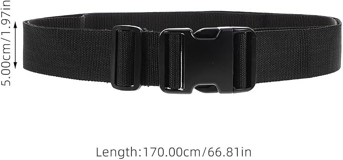 TEHAUX Sturdy Adjustable Fixing Band Wheelchair Accessory Black Waist Belt for Elderly Patients Mobility Scooter and Safety Strap