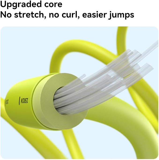 Kids Jump Rope for Children-Adjustable Speed Skipping Rope with Dual Bearings, Segmented Anti-Tangle Cord, Silicone Handles, Indoor Outdoor Fitness Toy for Boys & Girls