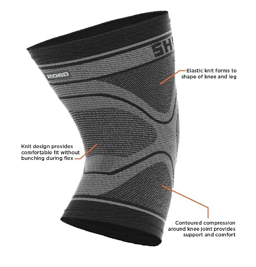 Shock Doctor Knee Compression Sleeve Knee Support Sleeve - Relieves Arthritis Pain, Tendonitis, and Patella Alignment Injuries for Men & Women - Includes 1 Sleeve (1 unit)