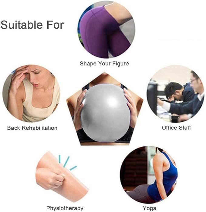 AOAVE 2 Pack Pilates Balls, Mini Yoga Exercise Balls, 9 Inch Small Activity Ball for Pilates, Yoga, Core Training and Physical Therapy, Improves Balance