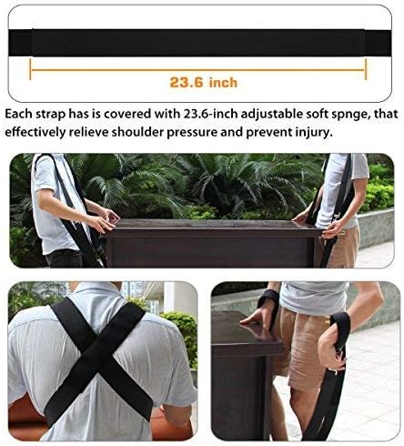 Moving Straps Moving and Lifting System for 2 Mover Adjustable Shoulder Lifting 4 Buckles Easily Move Lift Carry Secure Furniture Appliances Heavy Objects