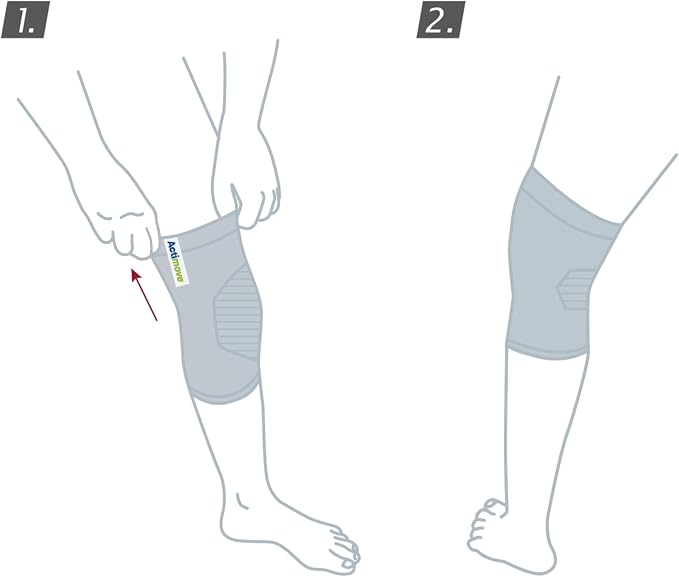 Actimove Everyday Supports Mild Knee Support - Mild Support, Lightweight, Easy to Apply for Slightly Swollen and Aching Knees – White, Medium | White, Medium, Light Support for Swollen Knees, Lightweight Design for Left or Right Wear