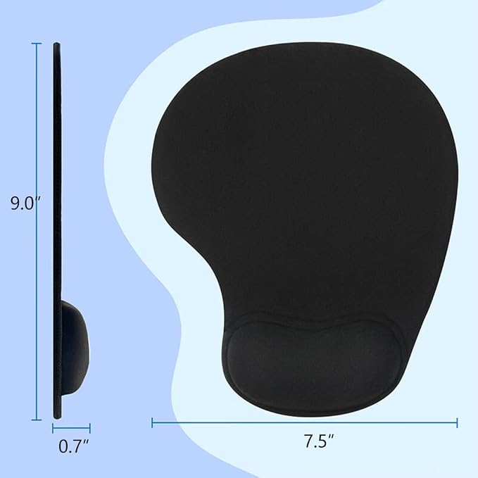 Ergonomic Mouse Pad with Wrist Rest, Gel Wrist Support Mousepad, Pain Relief Laptop Computer Mouse Pad, Non-Slip Mouse Pads for Office & Home (Purple)