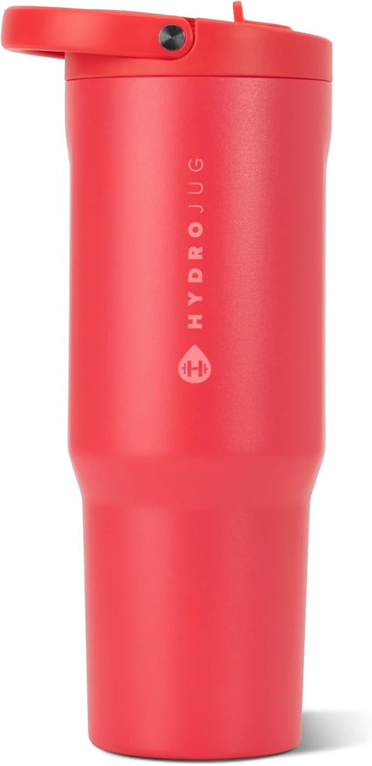 HydroJug Sport 32 oz Insulated Stainless Steel Water Bottle, Fruit Punch