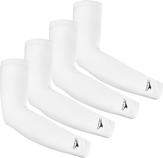Achiou Volleyball Arm Sleeves for Women, Cooling Ice Silk Sun Sleeves Youth | Summer Ice Silk Compression Sleeves, UPF 50+ UV Protection, Perfect for Teen Girls & Women Outdoor Sports, Anti-slip Silicone
