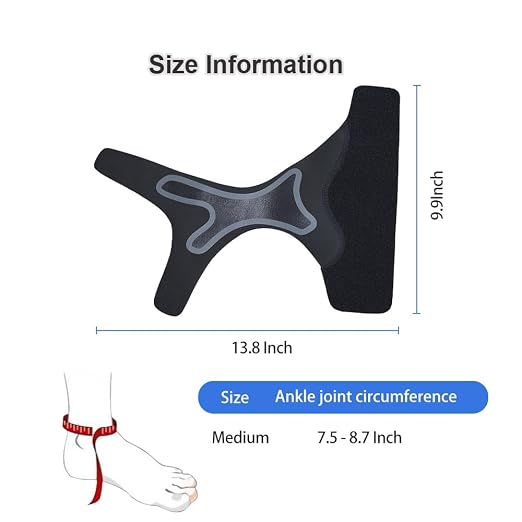 Lescenry Adjustable Ankle Brace for Men & Women (2-Pack, Medium) - Breathable & Lightweight Compression Sleeve with Arch Support for Athletic Ankle Stability, Sprain Recovery & All-Day Comfort
