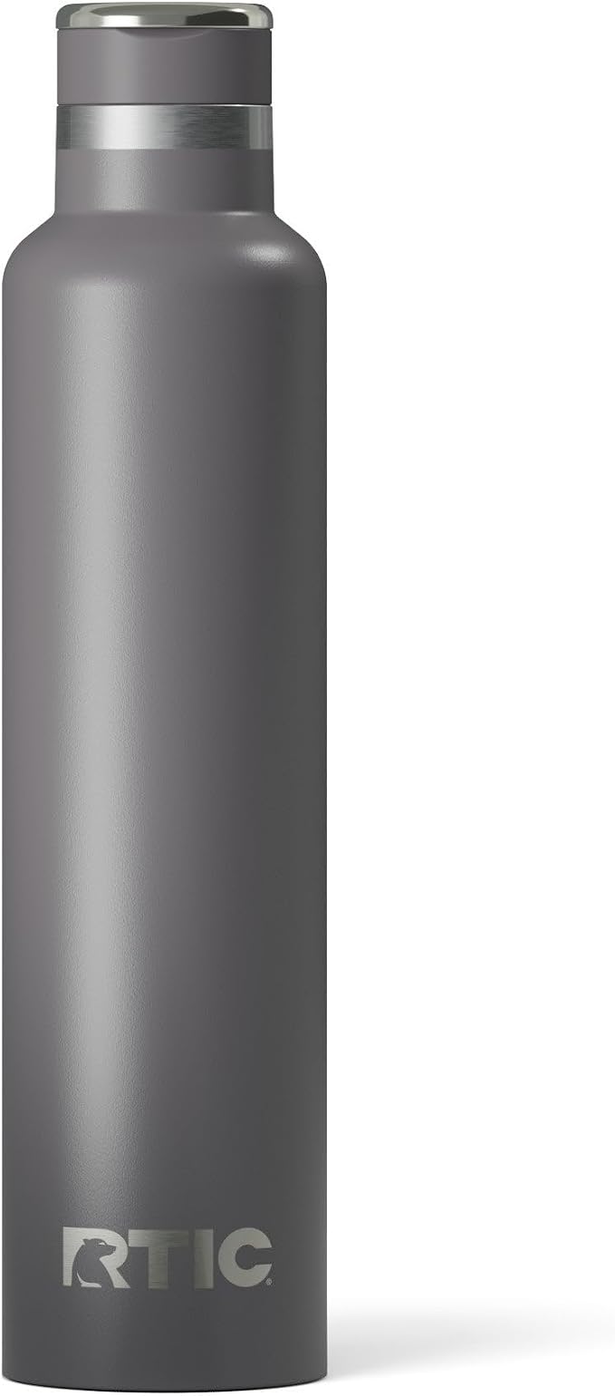RTIC 26oz Journey Water Bottle, Ceramic Lined, Graphite | Stainless Steel Metal, Insulated for Hot and Cold Drinks, Sports, Travel and Camping